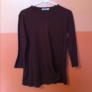 Stateside Purple Twisted Long Sleeve Shirt